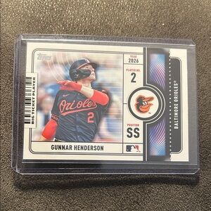 Topps Gunnar Henderson Orioles Card - Big Ticker Player